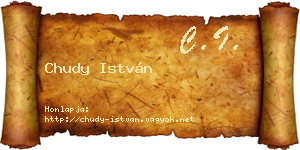 Chudy István névjegykártya